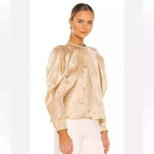 Ulla Johnson Ivy Gilded Balloon Sleeve Blouse